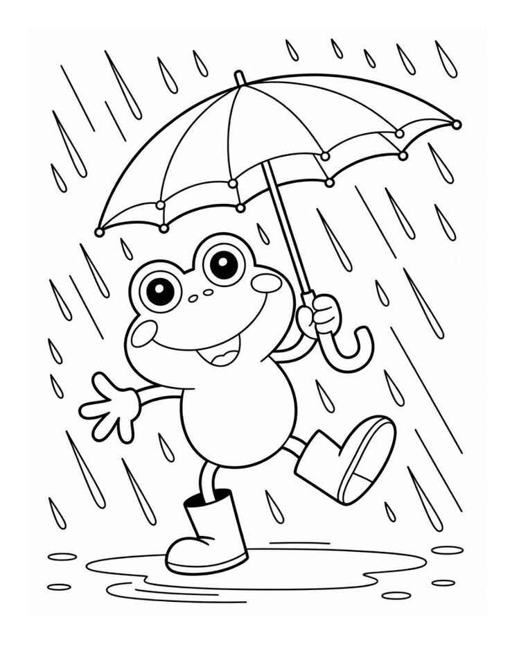 Desenho de Chuva Desenho Colorir Imprimir 26