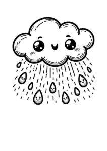 Desenho de Chuva Desenho Colorir Imprimir 27