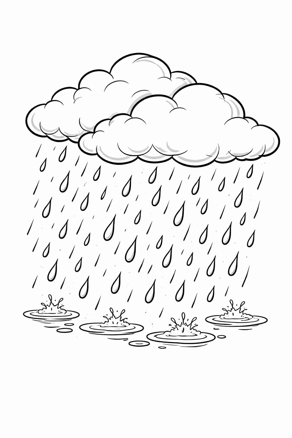Desenho de Chuva Desenho Colorir Imprimir 30