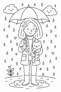 Desenho de Chuva Desenho Colorir Imprimir 31