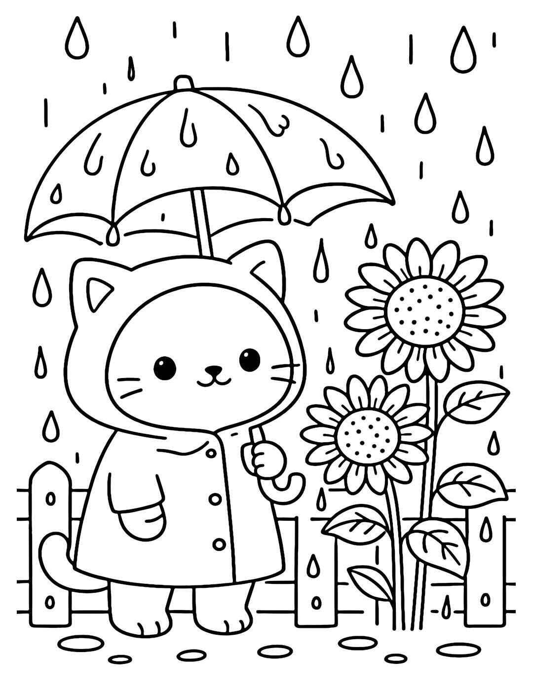 Desenho de Chuva Desenho Colorir Imprimir 32