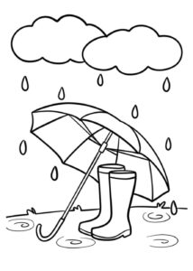 Desenho de Chuva Desenho Colorir Imprimir 37