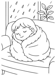 Desenho de Chuva Desenho Colorir Imprimir 39