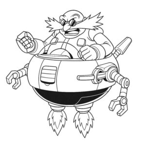 Desenho de Doutor Ivo Robotnik Desenho Colorir Imprimir 01