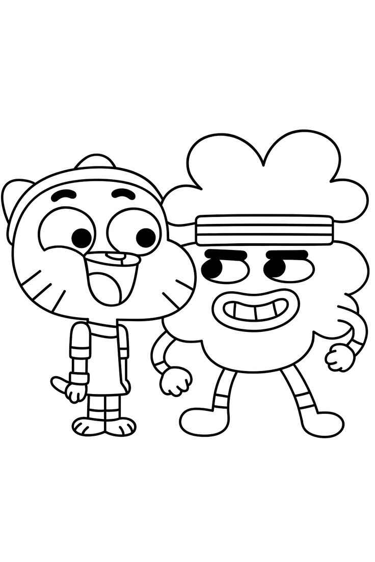 Desenho de Gumball Desenho Colorir Imprimir 02