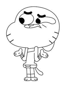 Desenho de Gumball Desenho Colorir Imprimir 06