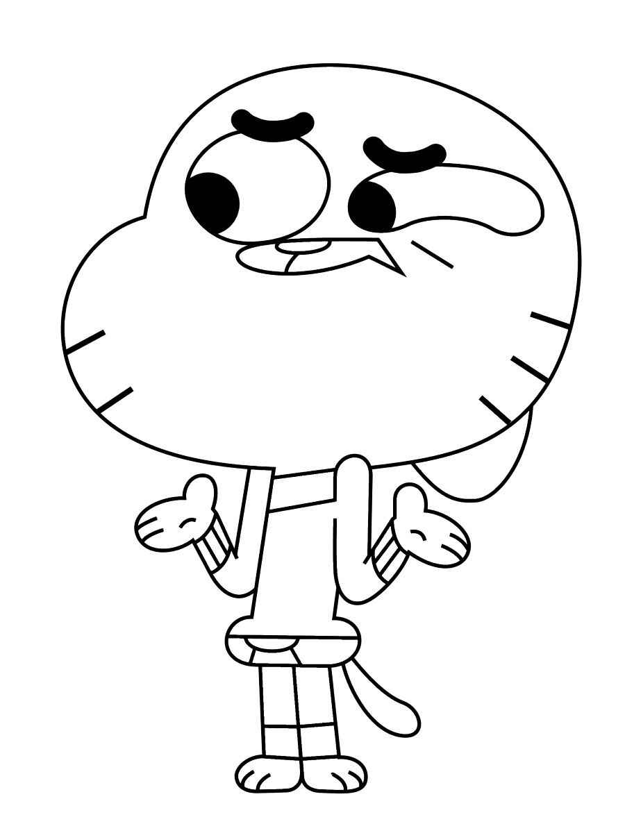 Desenho de Gumball Desenho Colorir Imprimir 06