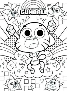 Desenho de Gumball Desenho Colorir Imprimir 07