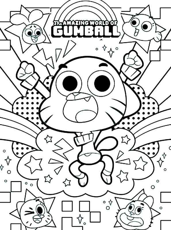 Desenho de Gumball Desenho Colorir Imprimir 07