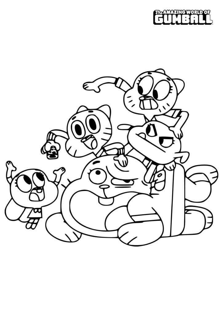 Desenho de Gumball Desenho Colorir Imprimir 10