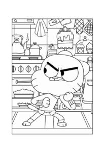 Desenho de Gumball Desenho Colorir Imprimir 14