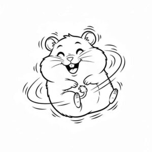 Desenho de Hamster Desenho Colorir Imprimir 02