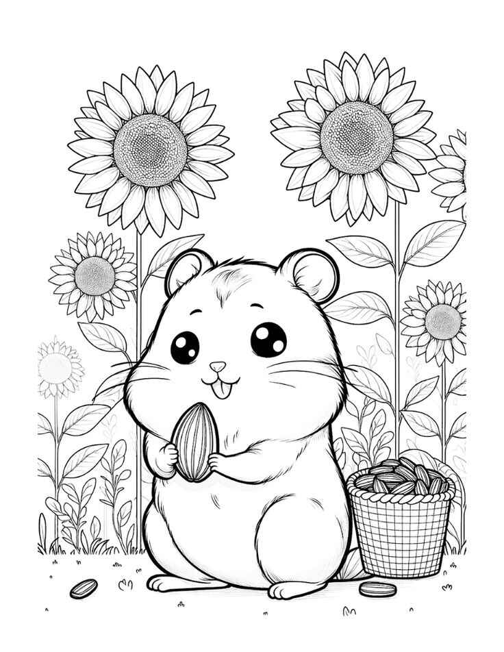 Hamster Desenho Colorir Imprimir 05