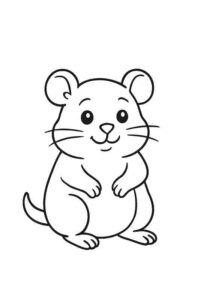 Desenho de Hamster Desenho Colorir Imprimir 06