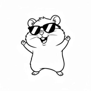 Desenho de Hamster Desenho Colorir Imprimir 10