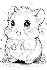 Desenho de Hamster Desenho Colorir Imprimir 11