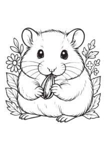 Desenho de Hamster Desenho Colorir Imprimir 12