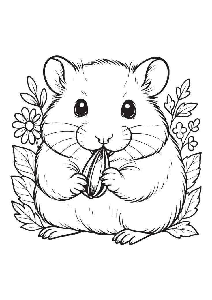 Desenho de Hamster Desenho Colorir Imprimir 12