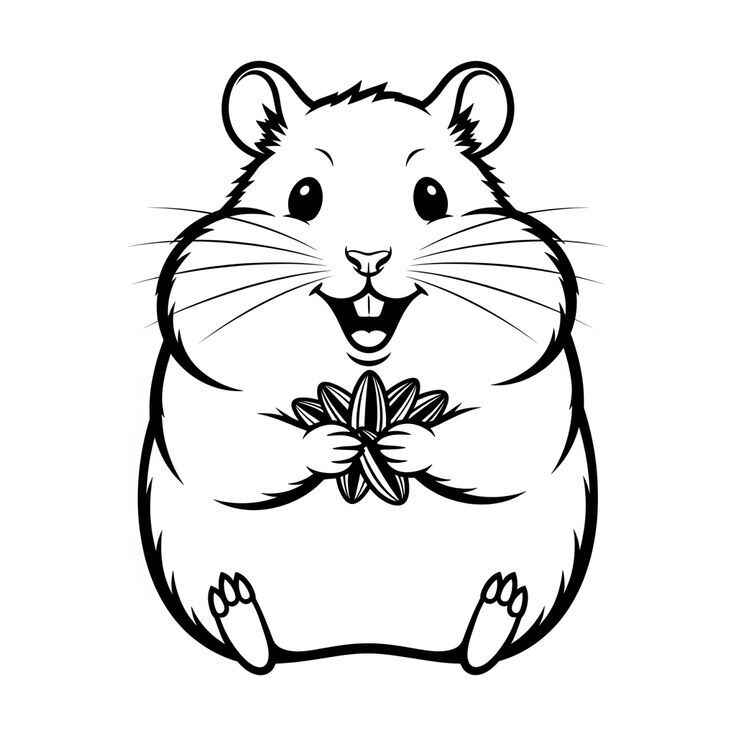 Desenho de Hamster Desenho Colorir Imprimir 13