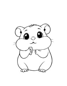Desenho de Hamster Desenho Colorir Imprimir 14