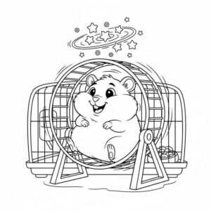 Desenho de Hamster Desenho Colorir Imprimir 16
