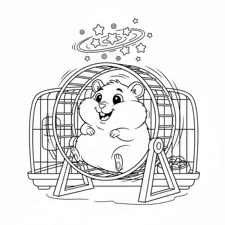 Desenho de Hamster Desenho Colorir Imprimir 16