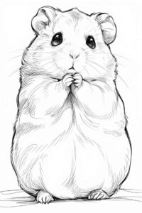 Desenho de Hamster Desenho Colorir Imprimir 17