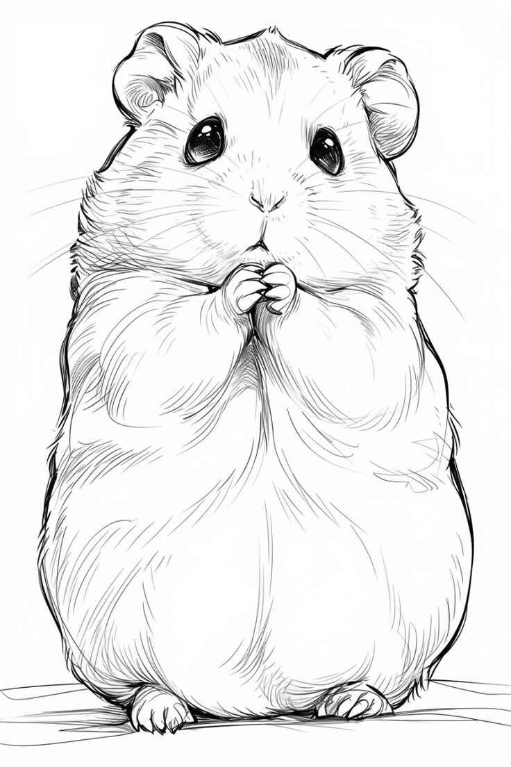 Desenho de Hamster Desenho Colorir Imprimir 17