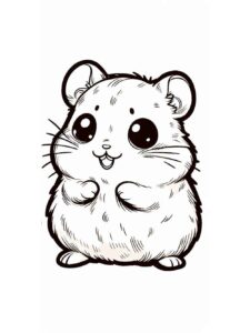 Desenho de Hamster Desenho Colorir Imprimir 18