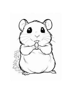Desenho de Hamster Desenho Colorir Imprimir 21