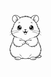 Desenho de Hamster Desenho Colorir Imprimir 22