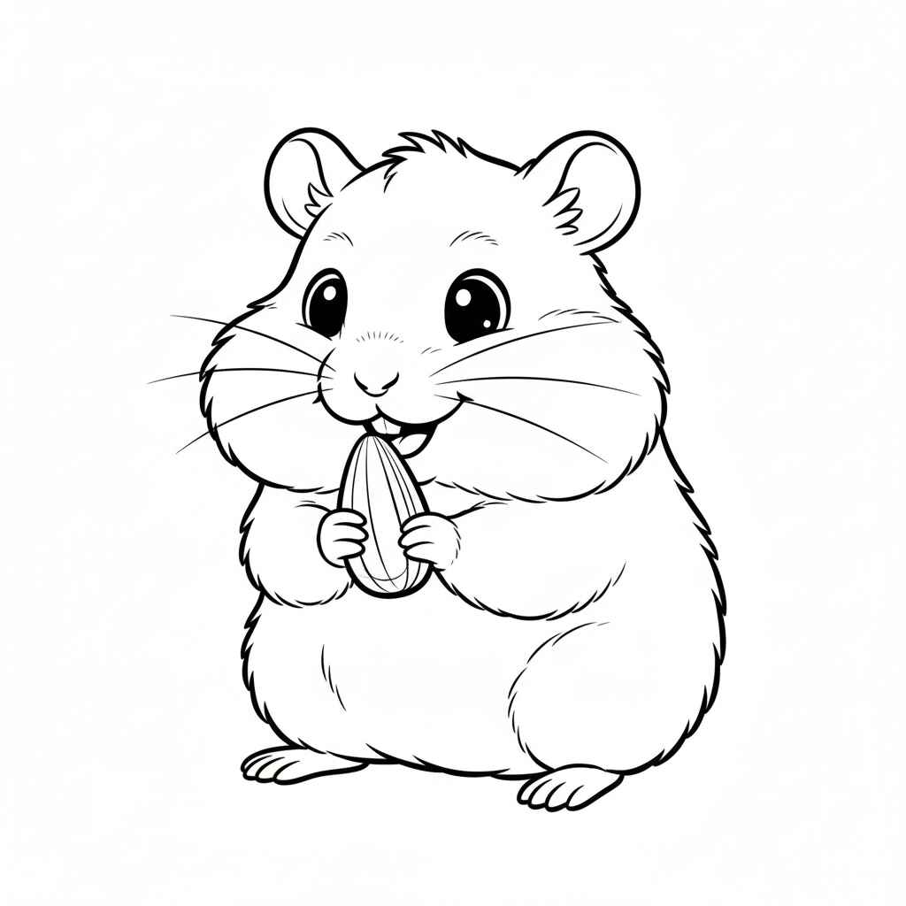 Desenho de Hamster Desenho Colorir Imprimir 23