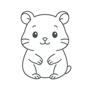 Desenho de Hamster Desenho Colorir Imprimir 25