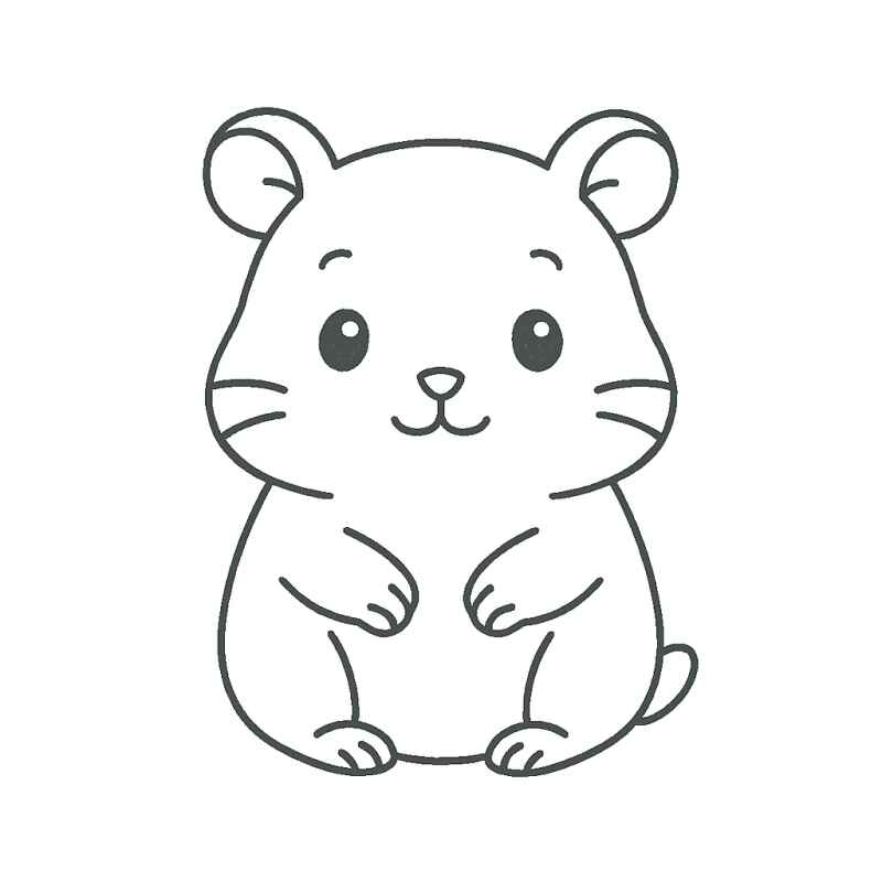 Desenho de Hamster Desenho Colorir Imprimir 25