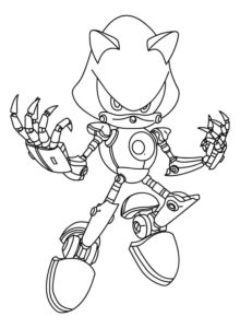 Desenho de Metal Sonic Desenho Colorir Imprimir 01
