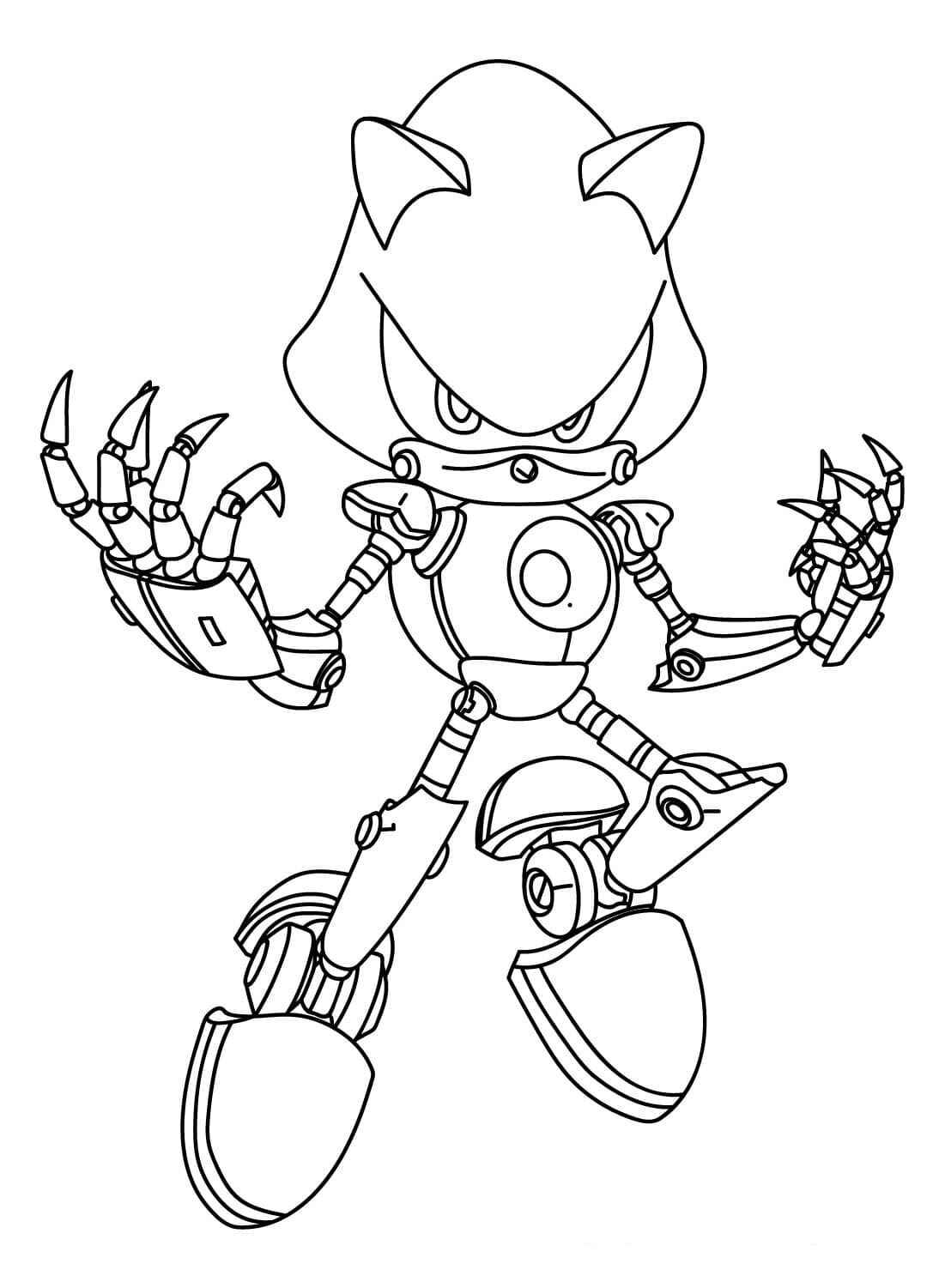 Desenho de Metal Sonic Desenho Colorir Imprimir 01