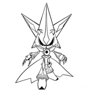 Desenho de Metal Sonic Desenho Colorir Imprimir 02