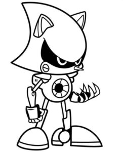 Desenho de Metal Sonic Desenho Colorir Imprimir 04