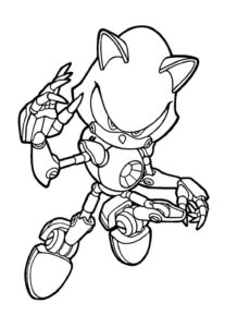 Desenho de Metal Sonic Desenho Colorir Imprimir 06