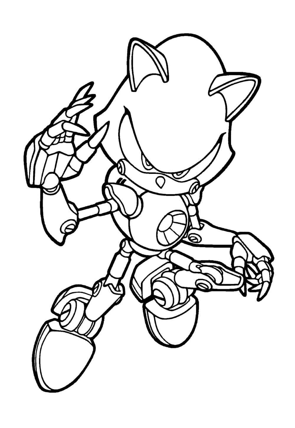 Desenho de Metal Sonic Desenho Colorir Imprimir 06