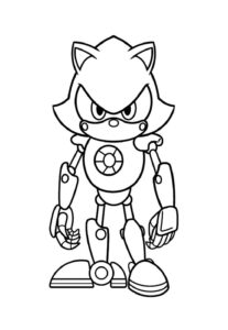 Desenho de Metal Sonic Desenho Colorir Imprimir 09