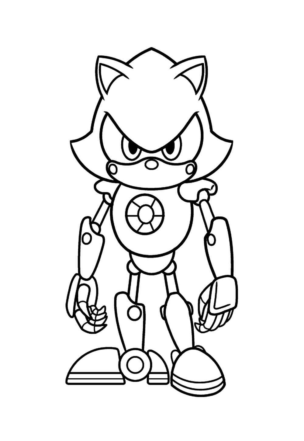 Desenho de Metal Sonic Desenho Colorir Imprimir 09