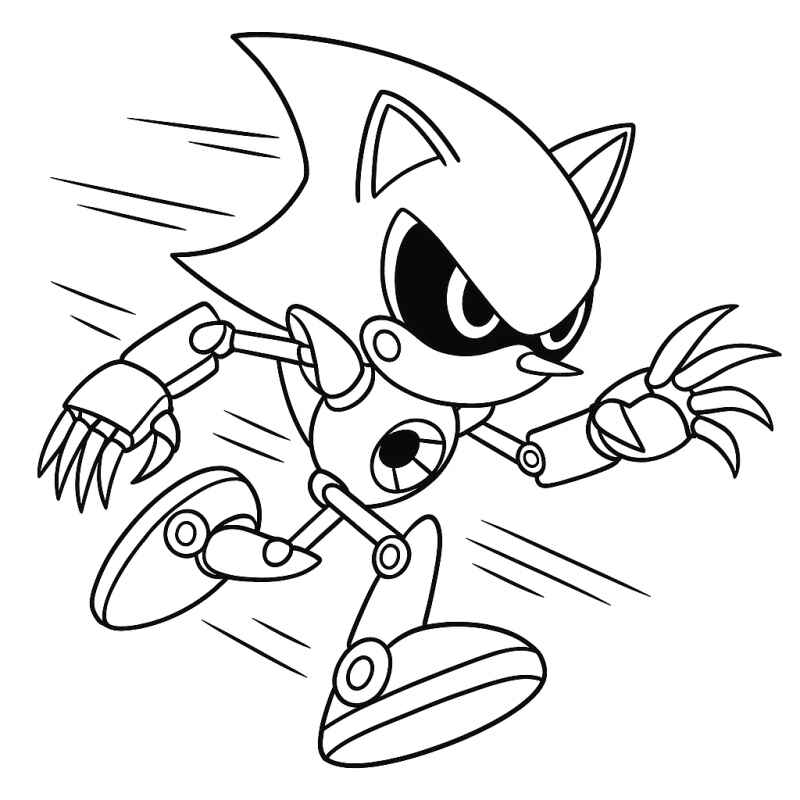 Desenho de Metal Sonic Desenho Colorir Imprimir 10