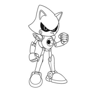 Desenho de Metal Sonic Desenho Colorir Imprimir 11