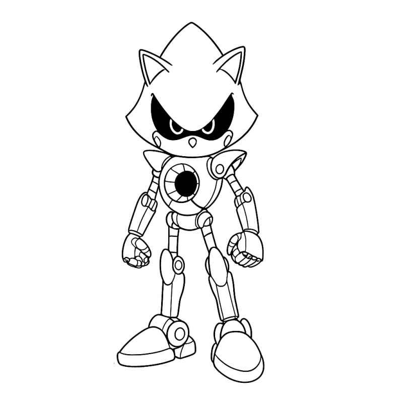 Desenho de Metal Sonic Desenho Colorir Imprimir 12