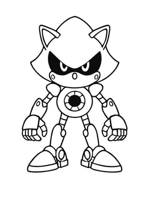 Metal Sonic Desenho Colorir Imprimir 14