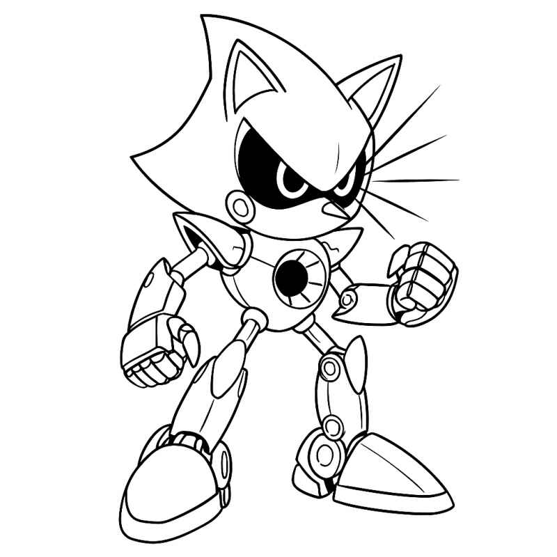 Desenho de Metal Sonic Desenho Colorir Imprimir 17