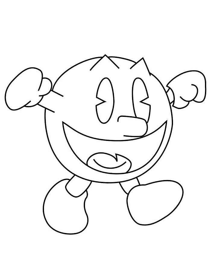 Desenho de Pacman Desenho Colorir Imprimir 01