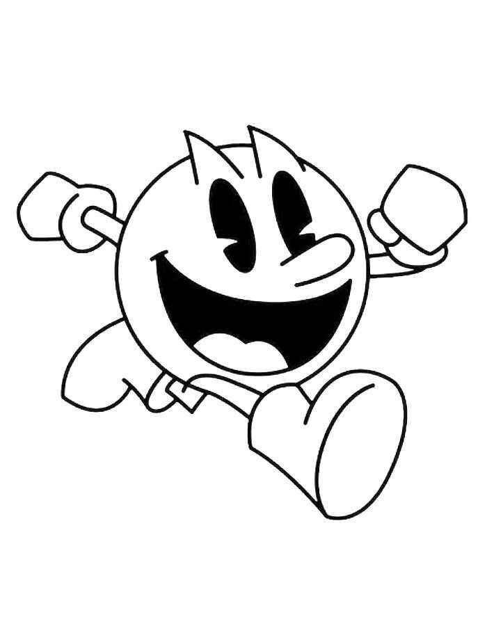 Desenho de Pacman Desenho Colorir Imprimir 02