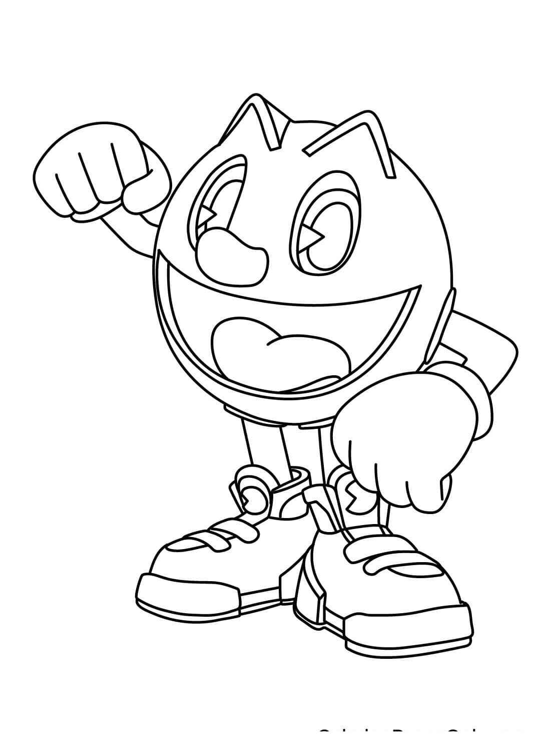 Desenho de Pacman Desenho Colorir Imprimir 03